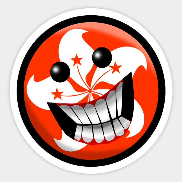 Hong Kong Smile Sticker by Wickedcartoons